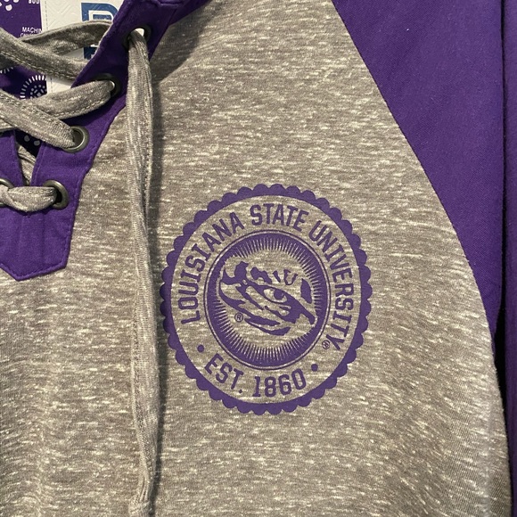Louisiana State University Long sleeved lace up tee - Picture 2 of 5